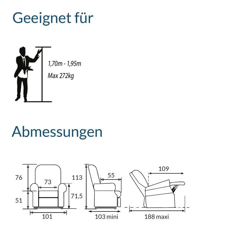 Golden Aufstehsessel XL Sessel, XXL Sessel und XXXL Sessel Golden